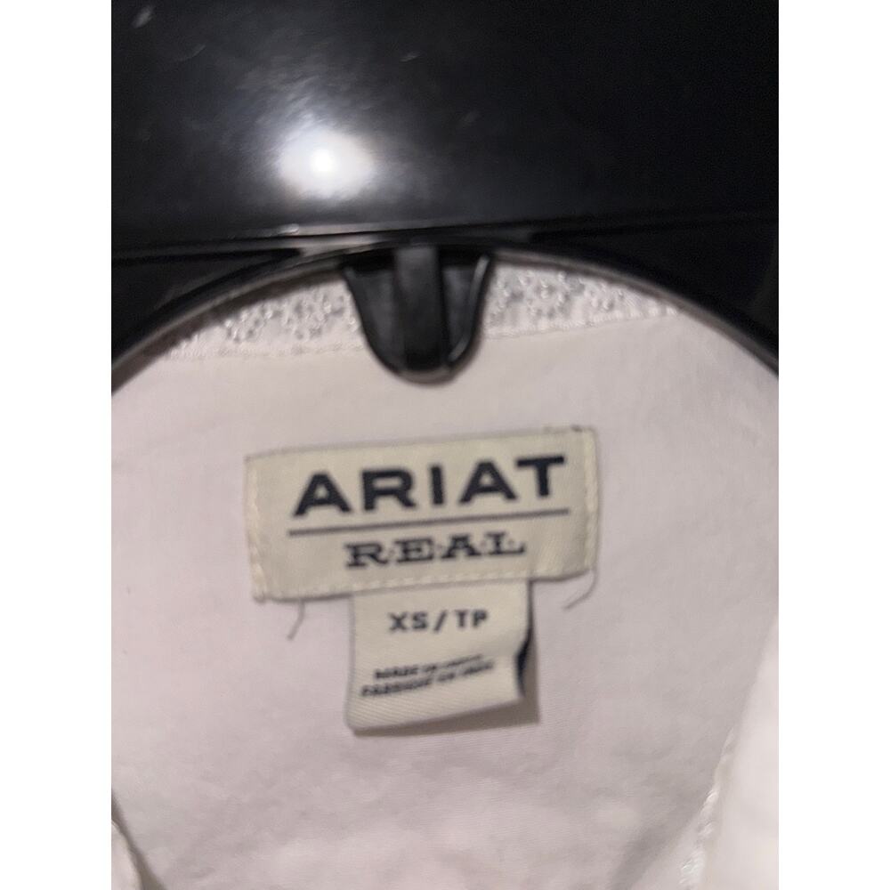 Ariat Real Long Sleeve White Button Up Shirt Women's XS - Picture 7 of 7